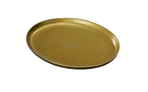 Kerzenteller, Dekoteller Oval Gold 9 x 12 cm von Kerzenteller