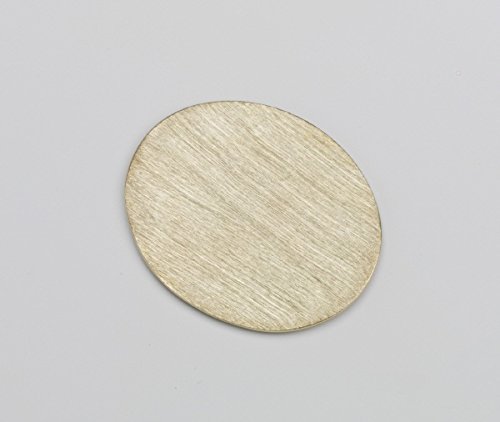 Kerzenteller Flachteller Oval Alu gebürstet Gold 10 x 8 cm ideal für Ovalkerzen, Ellipsenkerzen, Taufkerzen, Hochzeitskerzen, Trauerkerzen von Kerzenteller