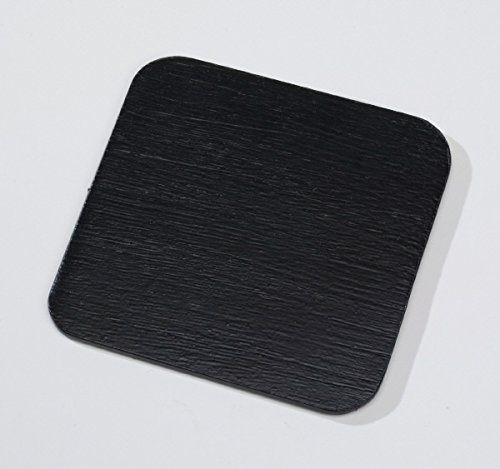 Kerzenteller Flachteller Quadratisch Alu Schwarz 10 x 10 cm ideal für Kerzen, Taufkerzen, Hochzeitskerzen, Trauerkerzen von Kerzenteller