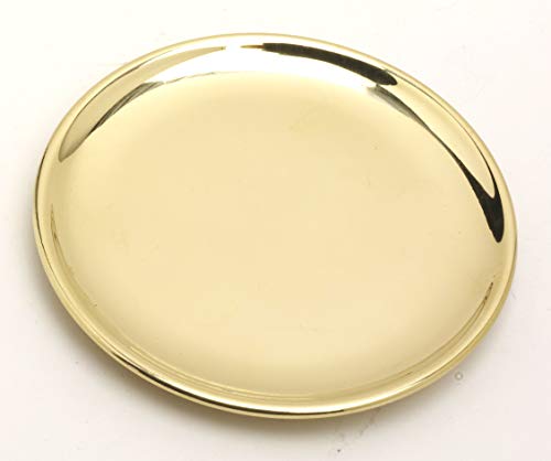 Kerzenteller Osterkerzen, Dekoteller Messing Gold poliert Ø 12 cm von Kerzenteller