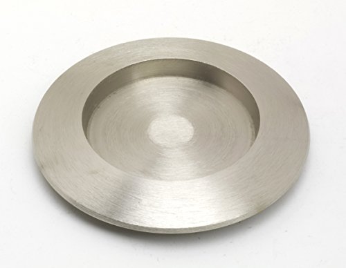 Kerzenteller Osterkerzen Messing vernickelt Silber Matt für Kerzen bis Ø 70 mm von Kerzenteller