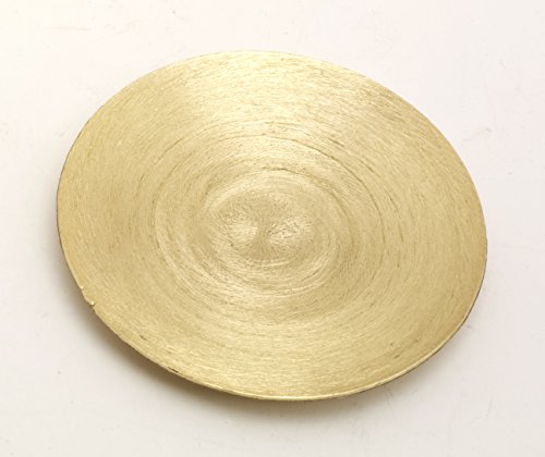 Kerzenteller, Dekoteller aus Alu gewölbt in Gold Ø 12,5 cm von Kerzenteller