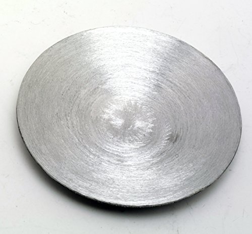 Kerzenteller, Dekoteller aus Alu gewölbt in Silber Ø 12,5 cm von Kerzenteller