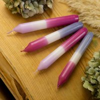 4Er Set Getauchte Stabkerzen | Beere 17 cm Dip Dye Glückskerze Bunt Geschenkidee von Kerzenwerkstatt