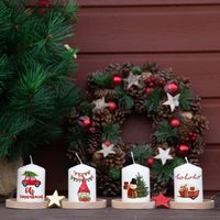 Adventskerzen 4-Er Set "Set Nr. 1" | Weihnachtskerze Adventskalender Kalenderkerze Weihnachten Kerzen Advent Adventskranz Deko von Kerzenwerkstatt
