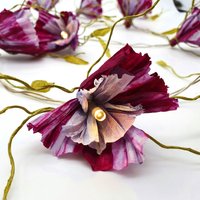 Bastelset Blüten - Lichterkette Aus Papiergarn | 1, 4 M Basteln Blume Lampe Deko Diy Muttertagsgeschenk Muttertag von Kerzenwerkstatt
