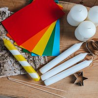 Diy-Set Kerzen Gestalten | Bastelset Verzieren Dekorieren Geschenkidee Mit Wachsplatten von Kerzenwerkstatt