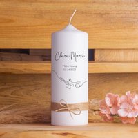 Firmkerze | Taube 15 - 30 cm Höhe Personalisierte Kerze Zur Firmung Mit Namen Katholisch von Kerzenwerkstatt