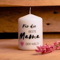 Geschenkkerze Zum Muttertag | Mama Geschenk Mutti Handmade Motivkerze Beste von Kerzenwerkstatt