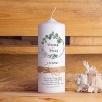 Hochzeitskerze | Achteck 15 - 30 cm Höhe Trauung Personalisierte Kerze Hochzeitsgeschenk Personalisiert Traukerze Hochzeitskerze | Achteck 15 - 30 cm Höhe Trauung Personalisierte Kerze Hochzeitsgeschenk Personalisiert Traukerze von Kerzenwerkstatt