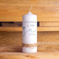 Hochzeitskerze | Ja 15 - 30 cm Höhe Trauung Personalisierte Kerze Hochzeitsgeschenk Personalisiert Traukerze von Kerzenwerkstatt