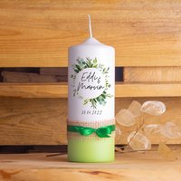 Hochzeitskerze | Kreis 15 - 30 cm Höhe Trauung Personalisierte Kerze Hochzeitsgeschenk Personalisiert Traukerze von Kerzenwerkstatt