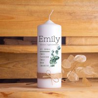 Jugendweihekerze | Eukalyptus 15 - 30 cm Höhe Personalisierte Kerze Jugendweihekerze | Eukalyptus 15 - 30 cm Höhe Personalisierte Kerze von Kerzenwerkstatt