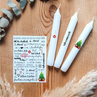 Kerzentattoos Weihnachten-Advent | Kerzenfolie Bastelset Für Kerzen Thema Weihnachten Weihnachtsgeschenk Kerzensticker| Sprüche Kerzentattoos Weihnachten-Advent | Kerzenfolie Bastelset Für Kerzen Thema Weihnachten Weihnachtsgeschenk Kerzensticker| Sprüche von Kerzenwerkstatt