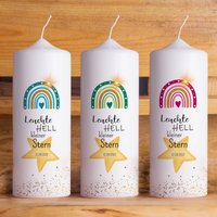 Leuchte Hell Kleiner Stern Trauerkerze Sternenkind | 15 - 30 cm Höhe Personalisierte Kerze Gedenkkerze von Kerzenwerkstatt