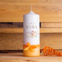 Muttertagskerze Blumen | 20 cm Geschenkidee Muttertag Kerze Mama Geschenk Frau von Kerzenwerkstatt