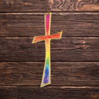 Wachsdekor Kreuz Regenbogen | Kerzen Verzieren Gestalten Wachs Wachsplatten Taufe Hochzeit von Kerzenwerkstatt