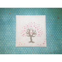 Wachs-Baum Taupe Mit Mini Herzen Altrosa von KerzenzauberShop