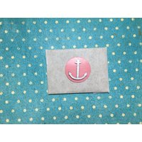 Wachs-Kreis Rosa 2cm Mit Anker Silber Matt Wachs-Kreis Rosa 2cm Mit Anker Silber Matt von KerzenzauberShop