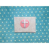 Wachs-Kreis Rosa 2cm Mit Kreuz Silber Matt Wachs-Kreis Rosa 2cm Mit Kreuz Silber Matt von KerzenzauberShop