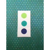 Wachs-Kreise 2cm Hellgrün, Mint, Dunkelblau | Enzian Set Farbwunsch von KerzenzauberShop