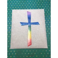 Wachs-Kreuz 5, 5cm Breit Und 10, 5cm Hoch, Regenbogen Wachs-Kreuz 5, 5cm Breit Und 10, 5cm Hoch, Regenbogen von KerzenzauberShop