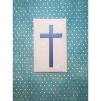 Wachs-Kreuz 8cm Blau Metallic Matt | 52-97 Farbwunsch Wachs-Kreuz 8cm Blau Metallic Matt | 52-97 Farbwunsch von KerzenzauberShop