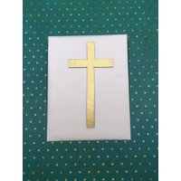 Wachs-Kreuz 8cm Gold Matt Farbwunsch Wachs-Kreuz 8cm Gold Matt Farbwunsch von KerzenzauberShop