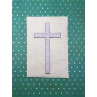 Wachs-Kreuz 8cm Lila Matt Farbwunsch von KerzenzauberShop