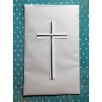 Wachs-Kreuz 8cm Weiß Mit Silberstreifen Farbwunsch Wachs-Kreuz 8cm Weiß Mit Silberstreifen Farbwunsch von KerzenzauberShop