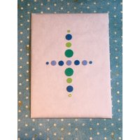 Wachs-Kreuz Aus Kreisen Blau/Grün von KerzenzauberShop