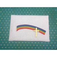 Wachs-Kreuz Gold Matt Mit Regenbogen Set Wachs-Kreuz Gold Matt Mit Regenbogen Set von KerzenzauberShop