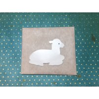 Wachs-Lamm Großes Lamm Weiß Rechts Schauend 6, 5x5cm von KerzenzauberShop
