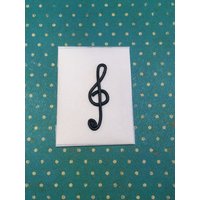 Wachs-Notenschlüssel 4cm Hoch Schwarz von KerzenzauberShop