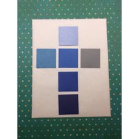 Wachs-Quadrat 2, 5cm Kreuz Blautöne Im Set Wachs-Quadrat 2, 5cm Kreuz Blautöne Im Set von KerzenzauberShop