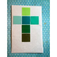 Wachs-Quadrat 2, 5cm Kreuz Grüntöne Im Set von KerzenzauberShop