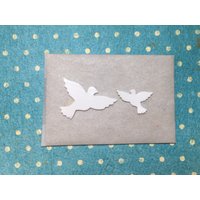 Wachs-Taube Weiß 2, 5cm Rechts Schauend Und Mini 1, 5cm Links von KerzenzauberShop