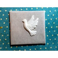 Wachs-Taube Weiß 2x3, 8cm Links Schauend von KerzenzauberShop