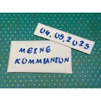 Wachsbuchstaben Und - Zahlen 1cm Mittelblau von KerzenzauberShop