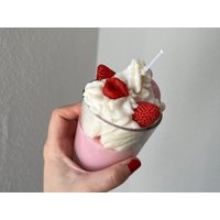 Dessert Kerze - Milchshake Soja Vegan Geschenk von Kerzly