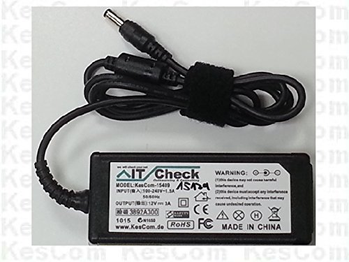 KesCom 12V Netzteil/Ladegerät/Tischnetzteil 3A passend für viele Geräte - Klinkenhohlstecker 5,5mm x 2,5mm +Pol innen KesCom 12V Netzteil/Ladegerät/Tischnetzteil 3A passend für viele Geräte - Klinkenhohlstecker 5,5mm x 2,5mm +Pol innen von KesCom