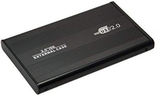 KesCom Externe USB Festplattengehäuse aus Metall 2,5" (6,35cm) USB 2.0 IDE in schwarz von KesCom