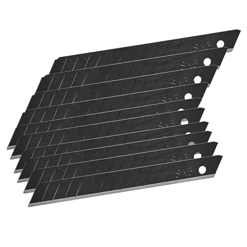 Kestek Cuttermesser Abbrechklingen, Teppichmesser Ersatz Klingen, 9 mm, SK5, schwarz, 10 Stück Kestek Cuttermesser Abbrechklingen, Teppichmesser Ersatz Klingen, 9 mm, SK5, schwarz, 10 Stück von KesTek PROFESSIONAL