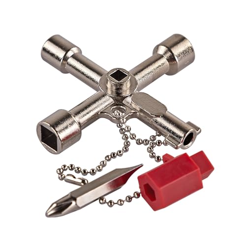 Kestek Multifunktion Schaltschrankschlüssel, 7 in 1 - Absperrsysteme Schlüssel für Elektro, Gas, Wasser, ideal zum Bedienen von Absperrventilen, kompakt und vielseitig für verschiedene Anwendungen Kestek Multifunktion Schaltschrankschlüssel, 7 in 1 - Absperrsysteme Schlüssel für Elektro, Gas, Wasser, ideal zum Bedienen von Absperrventilen, kompakt und vielseitig für verschiedene Anwendungen von KesTek PROFESSIONAL