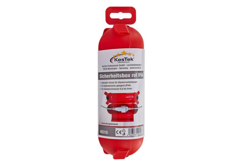 KesTek Kabelbox Sicherheitsbox rot IP44 von KesTek