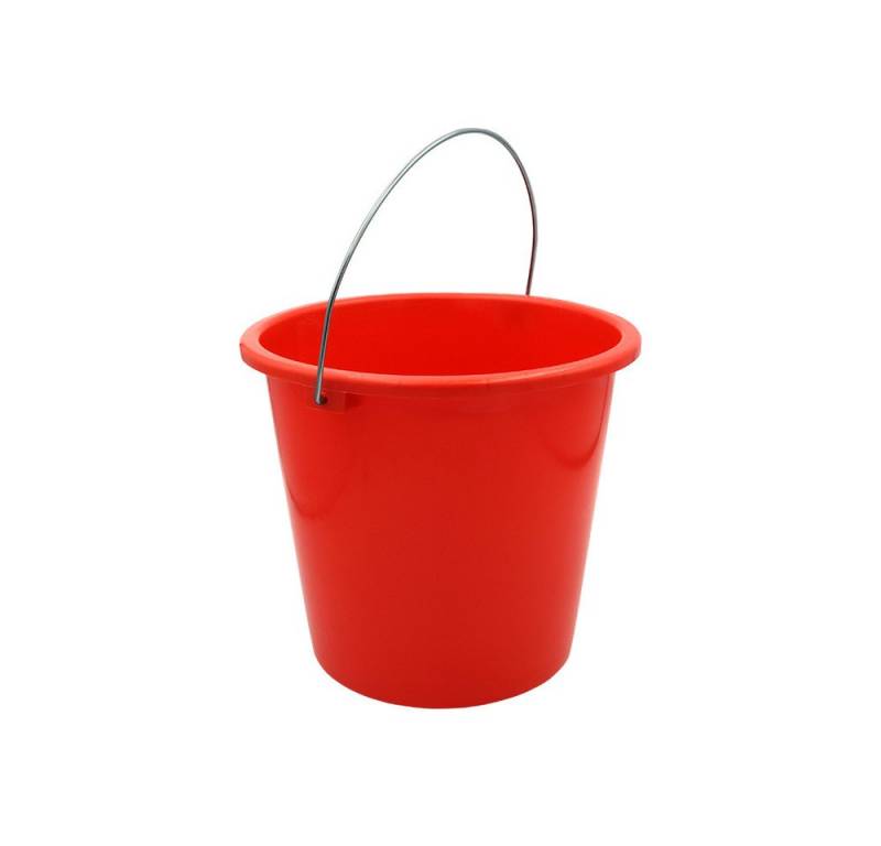 KesTek Putzeimer Haushaltseimer mit Metallbügel rot 5 Liter HEM5R von KesTek