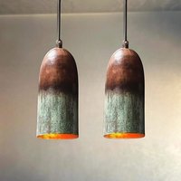 2Er Set Kupfer Zylinder Pendelleuchten - Rustikale Bauernhaus Hängedeckenlampen Für Die Küche 2Er Set Kupfer Zylinder Pendelleuchten - Rustikale Bauernhaus Hängedeckenlampen Für Die Küche von KeshBazzar