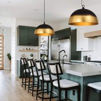 2Er-Set Pendelleuchten - Moderne Messingkuppelleuchten Mit Schwarzem Finish 2Er-Set Pendelleuchten - Moderne Messingkuppelleuchten Mit Schwarzem Finish von KeshBazzar