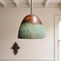 Grüne Patina Kupfer Pendelleuchte - Rustikale Ovale Hängende Deckenlampe Für Kücheninsel Grüne Patina Kupfer Pendelleuchte - Rustikale Ovale Hängende Deckenlampe Für Kücheninsel von KeshBazzar