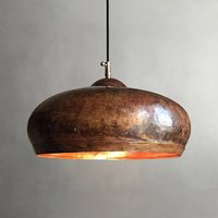 Rustikale Kupferanhängerleuchte - Hängende Kuppellampe Für Die Kücheninselbeleuchtung Mit Gealtertem Finish von KeshBazzar